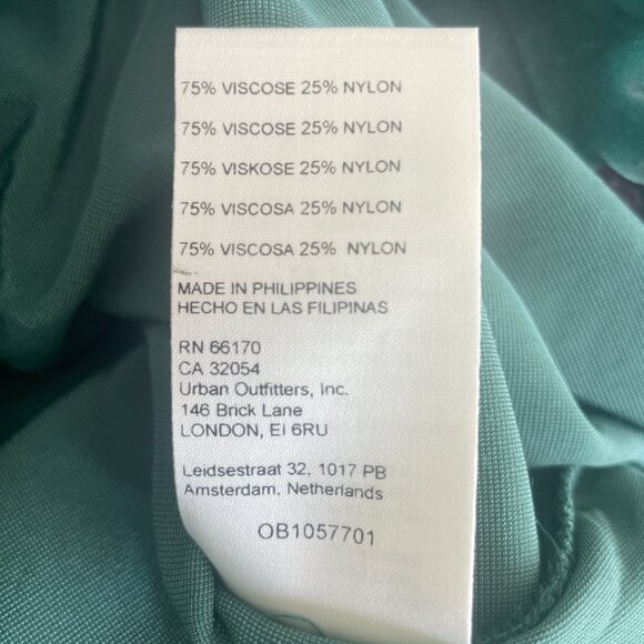 PILCRO RELAXED VELVET BUTTON DOWN ANTHROPOLOGIE GREEN SIZE M NWT - Picture 10 of 11